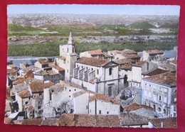 CPSM 13 - En Avion Au Dessus De MALLEMORT (Bouches-du-Rhône) - L'Eglise - Lapie Service Aérien - Mallemort