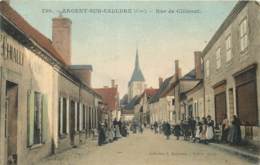 18 - ARGENT SUR SAULDRE - Rue De Clemont En 1905 - Belle Carte Animée En Couleur - Argent-sur-Sauldre