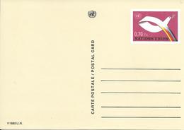 Onu, United Nations, Nations Unies,genève, Entier Postal 1985, Carte Neuve, 0.70 Fs , Oiseau, Colombe - Briefe U. Dokumente