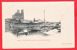 CPA-78-MANTES -1900-  Vue Prise De LA PLATRIÈRIE , Quai FAYOL , Péniches * Pionnière  ** 2 SCANS - Mantes La Jolie