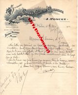 13- SALON PROVENCE- RARE LETTRE GRAND CAFE DU COMMERCE- J. PONCET PROPRIETAIRE-BIERE POUSSET & PILSEN-1912 - Ambachten