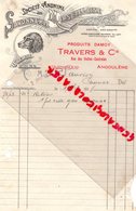 16- ANGOULEME-13 MARSEILLE-RARE FACTURE SAVONNERIE MARSEILLAISE LA TETE DE CHIEN-DAMOY TRAVERS -RUE HALLES 1910 - Straßenhandel Und Kleingewerbe