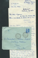 Lac, Affranchie Par 15 FR Gandon Oblitéré Bureau De Distribution  " La Chapelle Blanche , (37) " En Aout 1954  L L X0805 - 1945-54 Marianne Of Gandon