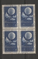 NATIONS-UNIES  NEW-YORK    1957  N° YT 48 Sc 49   - Organisation Météo Mondiale  World Meteorological  / Bloc De 4 - Used Stamps