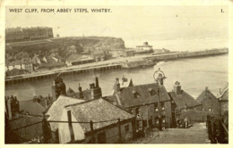 YORKS - WHITBY - WEST CLIFF FROM ABBEY STEPS  Y754 - Whitby