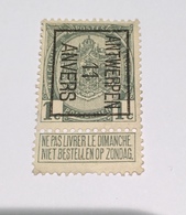 1911 1c Anvers - Typos 1906-12 (Armoiries)