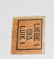 1913 1c Luik - Typo Precancels 1912-14 (Lion)