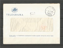 Portugal Algarve Telegrama Faro Marca De Dia Telégrafos "Tipo 1944" Telegraphs Télégraphes Telegram Telegramma Telegramm - Storia Postale