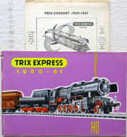 TRIX EXPRESS H0 Katalog 1960 - 61 Sammlerstück Preise Catalogue Pièces De Collection Prix En Francs Français - French