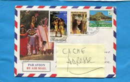 POLYNESIE*--lettre   >Françe -cad  1991-3 Stamps-N°336-371+tahitiennes+291 Raitea - Briefe U. Dokumente