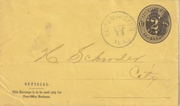 USA    ENTIER POSTAL/GANZSACHE/POSTAL STATIONERY  LETTRE DE BLOOMINGTON OBLITERATION FANCY - ...-1900