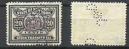 USA State Of New York Stock Transfer Tax 20 Cents, Used - Fiscali