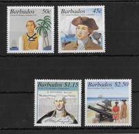 BARBADOS - 2001 - SERIE WASHINGTON ** MNH  - YVERT 1056/1059 - Barbados (1966-...)