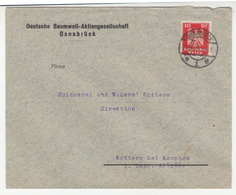 Deutsche Baumwoll-Aktiengesellschaft Company Letter Cover Travelled 1925 Osnabrück Pmk B181215 - Storia Postale