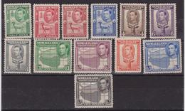 Somaliand 679 * 1938 Giorgio VI, Soggetti Vari, SG N. 93/104. Cat. £ 150,00 MH - Somaliland (Protectorat ...-1959)