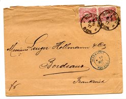 Allemagne N°32 Paire Sur Lettre De Dortmund 1877 - Entrée ALLEMAGNE PAG. PARIS - (W1125) - Entry Postmarks