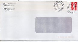 1991--cachet Rond  PARIS ALESIA Sur Enveloppe Rectangle Personnalisée ( à Fenêtre ) --type Marianne Bicentenaire - Handstempel