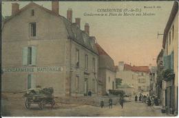 Puy De Dome : Combronde, Gendarmerie Et Place Du Marché Aux Moutons, Carte Pas Courante - Combronde