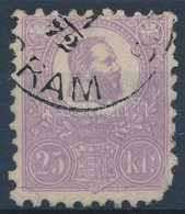 O 1871 Kőnyomat 25kr Ibolya, Másodosztályú Bélyeg (45.000) (sarokhiba) - Otros & Sin Clasificación