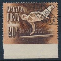 O 1950 Sport (II.) 20f Alul Fogazatlan / Mi 1130 Imperforate Below - Other & Unclassified