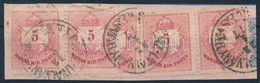 1874 4 X 5kr Kivágáson, Lépcsőr Bérmentesítéssel, Ritka! - Other & Unclassified