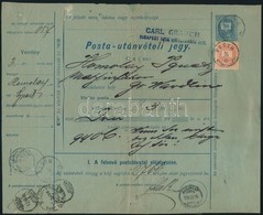 1879 Posta-utánvételi Jegy 5kr Bélyeggel 'PESTH' - 'NAGY-VÁRAD / VASPÁLYA' , Visszaküldve (garancia Nélkül / / No Guaran - Sonstige & Ohne Zuordnung