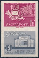 ** 1959 A Szocialista Országok Postaügyi Miniszterinek értekezlete Vágott Alsó Szelvényes Bélyeg (4.000) - Other & Unclassified