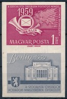 ** 1959 A Szocialista Országok Postaügyi Miniszterinek értekezlete Vágott Alsó Szelvényes Bélyeg (4.000) - Sonstige & Ohne Zuordnung