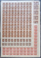 O 1951-1987 500 Db Portó Sor Teljes ívekben: Barnaportó, Vörös-fekete 2 Klf Sor, Képes Portó, Postatörténet (118.000) - Otros & Sin Clasificación