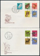 Svájc 1966-1974 8 Db Klf Pro Juventute FDC (rózsák, Madarak, állatok) - Sonstige & Ohne Zuordnung