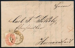 1862 5kr Látványos Lemezhibával Levélen / Plate Flaw On Cover ,,MÜHLENBACH' - Otros & Sin Clasificación