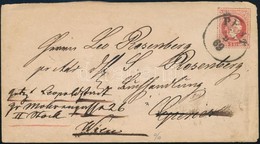 1869 5kr Díjjegyes Boríték ,,PEST' - ,,EPERJES' Továbbküldve ,,WIEN' - Other & Unclassified