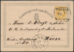 1870 2kr Díjjegyes Levelezőlap ,,SOPRON OEDENBURG' - ,,WIEDEN IN WIEN' - Other & Unclassified