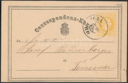 1871 Díjjegyes Levelezőlap / PS-card 'OR(AVI)CZA' - Temeswar - Other & Unclassified