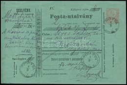 1874 Díjjegyes Postautalvány / PS-money Order ,,SZOLYVA BEREGH M' - Other & Unclassified