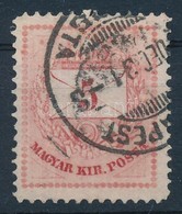 O 1874 5kr I. Gyöngy és Felírat Javítással (ex Lovász) - Other & Unclassified