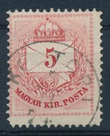 O 1874 5kr I. Durva Gyöngyjavítással, Korai Bélyegzéssel (ex Lovász) - Other & Unclassified