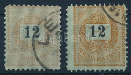 O 1888 Sztereo 12kr Halvány Alapnyomattal + Támpéldány - Autres & Non Classés