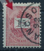 O 1889 15kr, A Levélboríték Bal Felső Sarkában Lemezhiba - Sonstige & Ohne Zuordnung