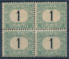 ** 1903 Zöldportó 1f Négyestömb Csillag Vízjellel - Sonstige & Ohne Zuordnung