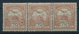 ** 1913 Turul 70f Hármascsík, A Középső Bélyeg II. Típusú - Altri & Non Classificati