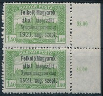 ** Nyugat-Magyarország I. 1921 Magyar Posta 1,40K Pár Próbanyomat, Mindkettő Bodor Vizsgálójellel - Sonstige & Ohne Zuordnung