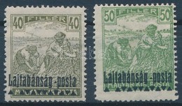 * Nyugat-Magyarország III. 1921 Arató 40f és 50f 'hiányzó Háromszög' Tévnyomat, Bodor Vizsgálójellel - Altri & Non Classificati