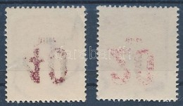 ** 1950 Forint-fillér Portó 20f, 40f Az értékszám Gépszínátnyomatával - Other & Unclassified