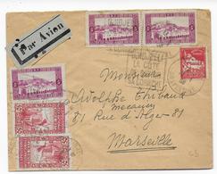 ALGERIE - 1938 - DAGUIN Sur ENVELOPPE Par AVION De DJIDJELLI (CONSTANTINE) => MARSEILLE - Lettres & Documents