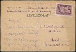 1949 Levelezőlap 'GYÖNGYÖSSOLYMOS' Postaügynökségi Bélyegzéssel - Other & Unclassified