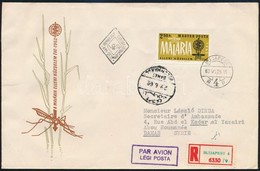 1962 Malária Vágott Bélyeg Ajánlott, Légi FDC-n - Other & Unclassified