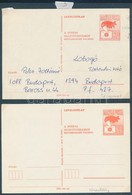 1965 60f Díjjegyes Levelezőlap Alsó Osztóvonal Nélkül + Támpéldány - Other & Unclassified