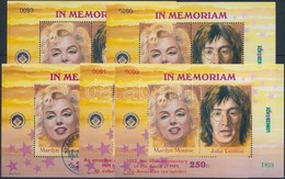 ** 1999-2002 In Memoriam Marilyn Monroe 5 Db Klf Emlékív (14.500) - Otros & Sin Clasificación