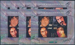 ** 2000-2002 In Memoriam John Lennon, Bob Marley, Frank Zappa, Jimi Hendrix 7 Db Emlékív (36.000) - Other & Unclassified